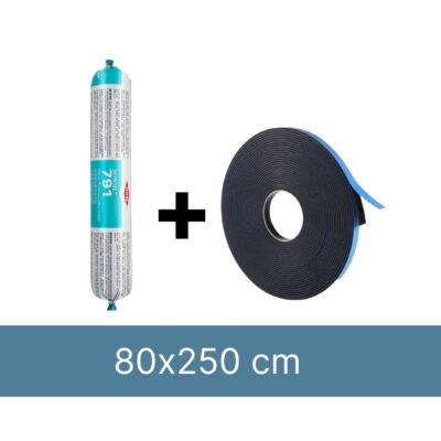 Monteringssats för 1 x taklucka för platt tak 80x250cm