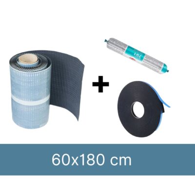 Monteringssats för 1 x taklucka med lutande tak 60x180cm (för tegeltak)
