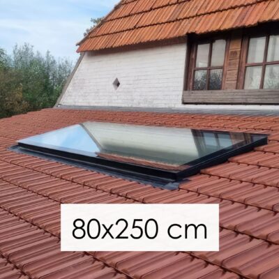 Fast takfönster lutande tak 80 x 250 cm